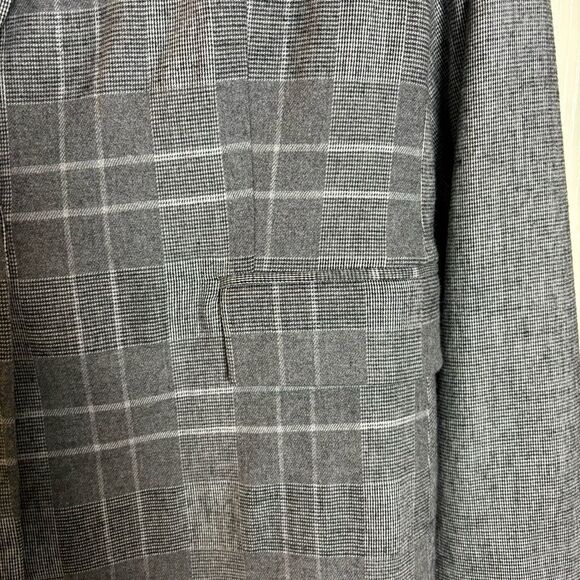 Carlisle New York Grey Black Grid Pattern Wool Blend Blazer Jacket Size 12 - Picture 9 of 12